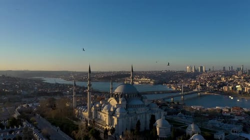 Aerial Suleymaniye mosque