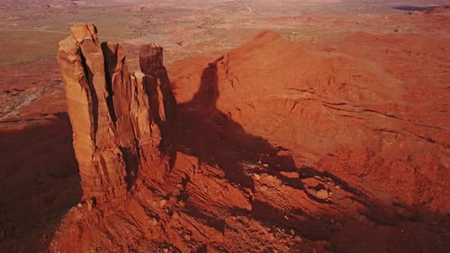 Flying over an amazing rock formation