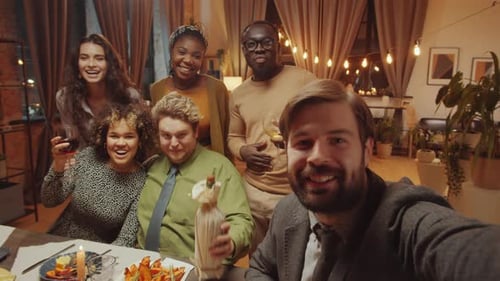 Friends Gather for a Cozy Video Call