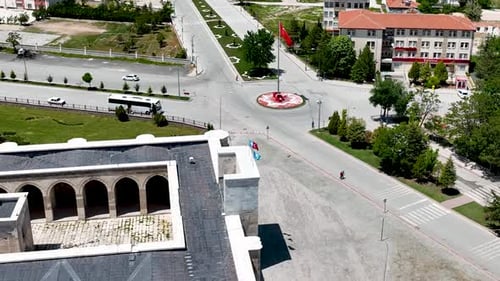 Old City in Turkey aerial view 4 K