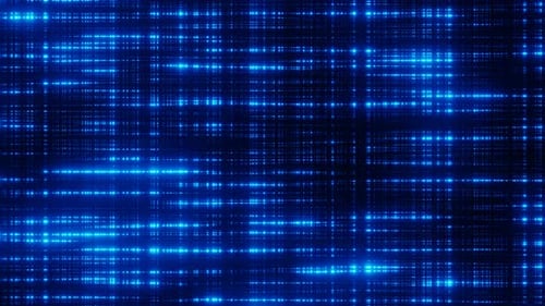 Futuristic Blue Grid Digital Data Network Loop Background