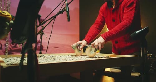 Foley Artist Creating Mars Rover Sounds