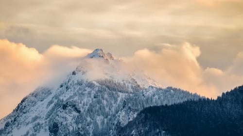 Winter Berge Wolken
