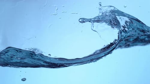 Water surface splash in slow motion; shot on Phantom Flex 4K at 1000 fps