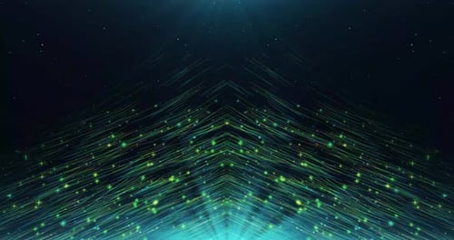Futuristic Particle Stream Background with Glowing Lines