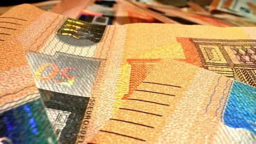 Euro Banknotes Close-Up