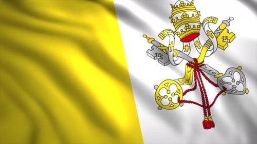 Seamless Waving Vatican City Flag
