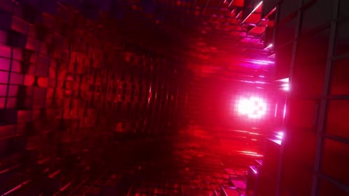 Multicolored Mirror Room Tunnel Motion Background Vj Loop 4K