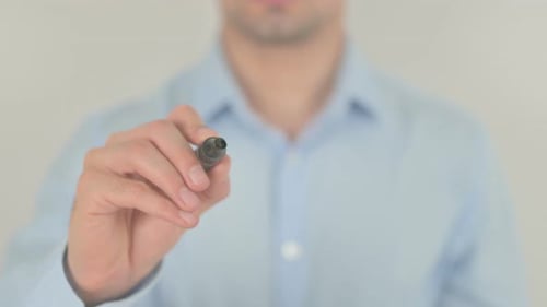 Writing The Word Support On Glass