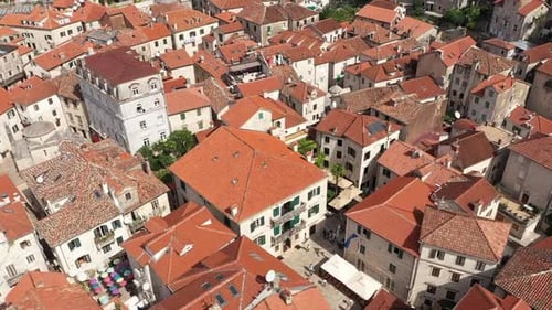 Kotor Old Town in Montenegro, Aerial View