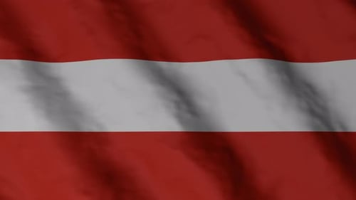 Realistic Waving Flag of Austria Loop