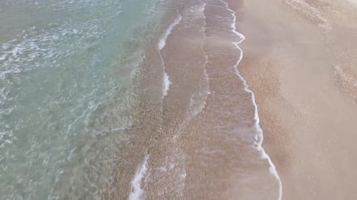 Aerial Foamy Waves Crash