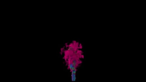 Abstract Colorful Smoke Plume Rising Upward