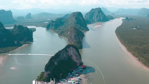 Panyee Fisherman Floating Village in Phang Nga, Thailand