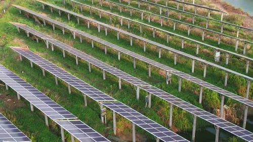 Solar power station in montain