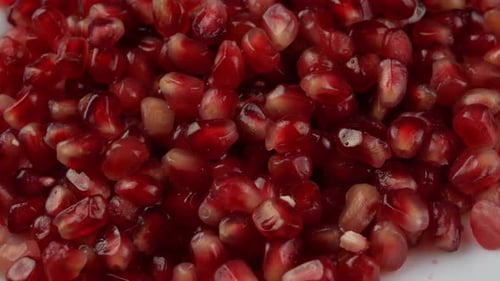 Pomegranate seeds close up