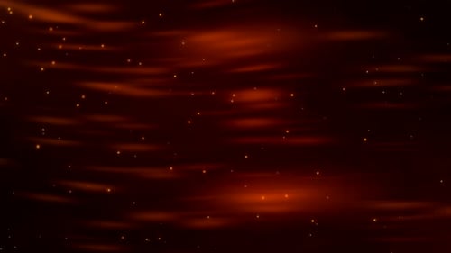 Abstract Flowing Light Streaks and Golden Particles Background Loop