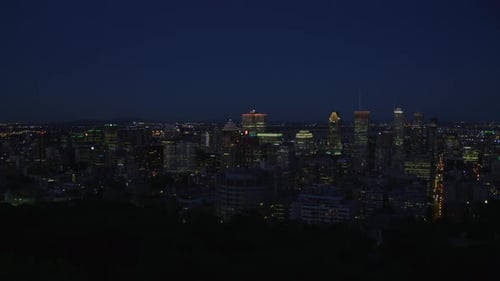 Downtown Montreal, at night