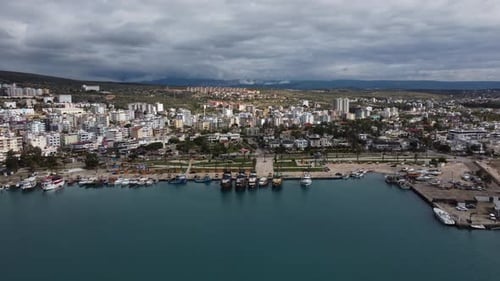 Aerial Drone City Marina