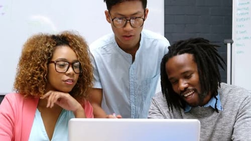 Collaborative Team Working Together in Modern Office