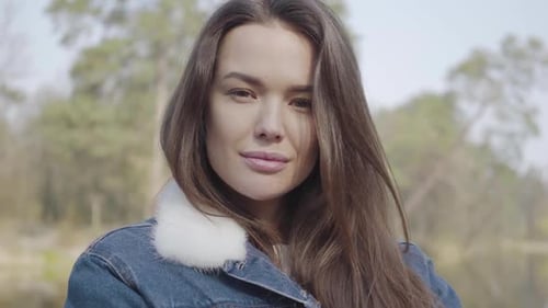 Woman Portrait Close Up in Nature