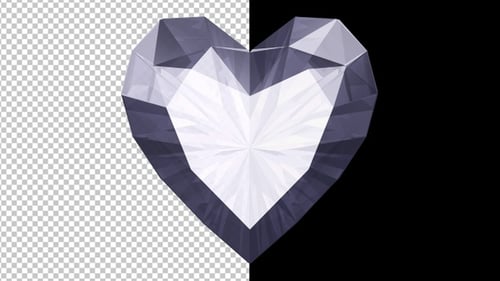 Diamond Heart - Transparent Loop