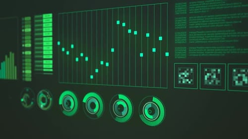Futuristic HUD Technology Data Display Animation