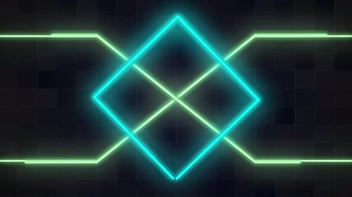 Animated Neon Geometric Lines Opener Reveal