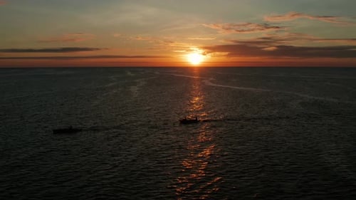 Cloudy Sky Over the Sea During Sunset.