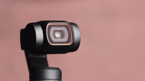 Close Up of Black Stabilizer Camera