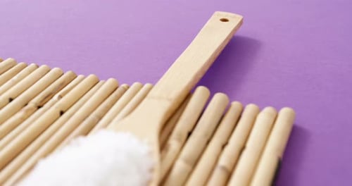Sea salt in spoon
