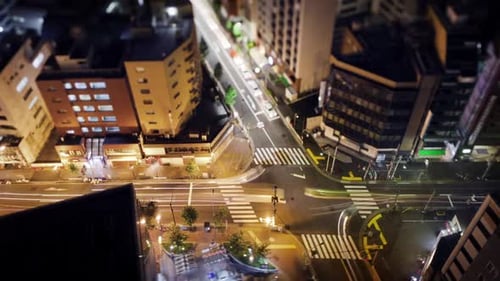Tokyo Street Night Time Lapse