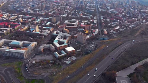 city Yerevan aerial view