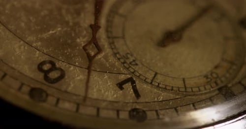 Close Up of Vintage Analog Clock Face