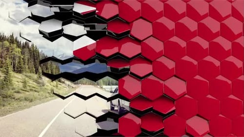Dynamic Hexagon Mosaic Reveal Transition
