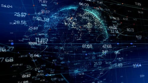 Digital Global Network Data Background Animation
