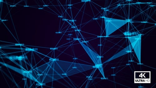 Plexus Abstract Network Technologie Wissenschaft Hintergrund Blau V1