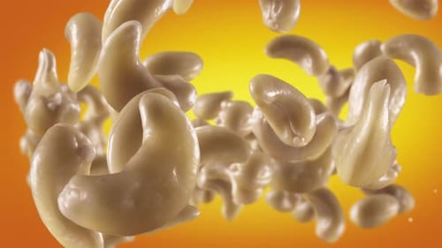 Realistic Cashews Filling and Emptying Screen Animation