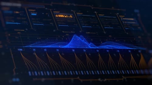 Dynamic Futuristic HUD Data Display Animation