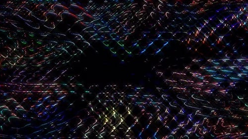 Abstract Colorful Shimmering Wavy Lines Background