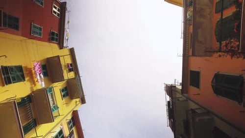 Walking Through an Ancient Narrow Street in Cinque Terre