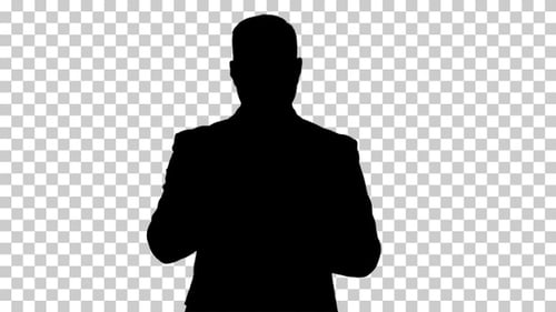 Silhouette Business man, Alpha Channel