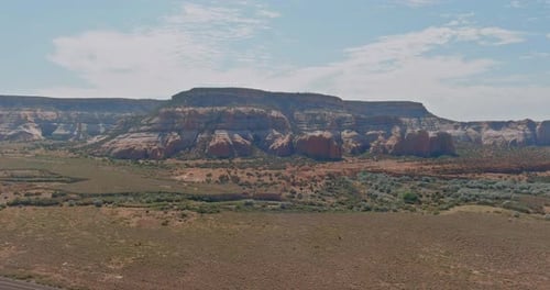Beautiful Panoramic Overview Canyon Valley Desert Landscape in Mountain Arizona