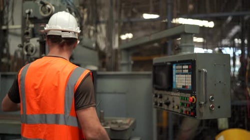 Metal Industry Worker work at Factory