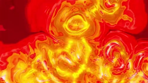 Abstract Fiery Fluid Motion Lava Animation Background