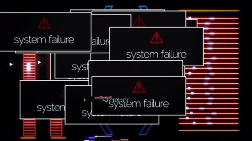 Futuristic Glitch System Failure Interface Animation