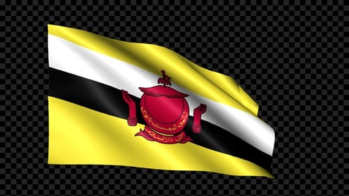 Animated Brunei National Flag Waving