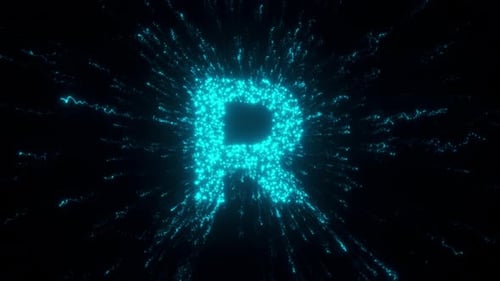 Futuristic Particle Burst Letter Reveal