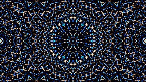 Sparkling Kaleidoscope Abstract Pattern Background Loop