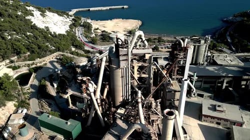 Aerial View of Cement Factory